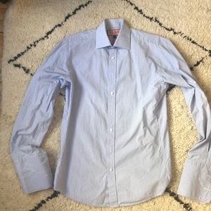 Thomas Pink, Slim Fit Dress Shirt, Sz: 14.5-33, Blue Check